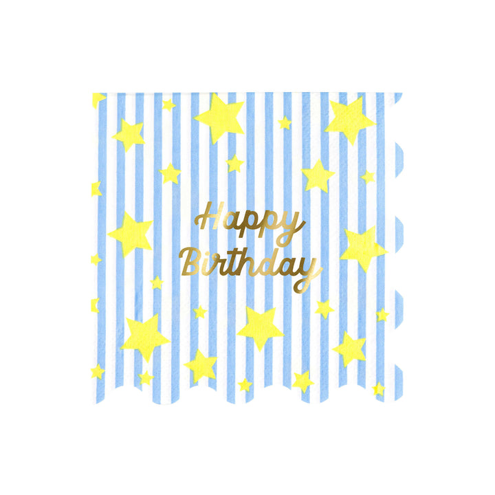 Bright Star Happy Birthday Servietten gross