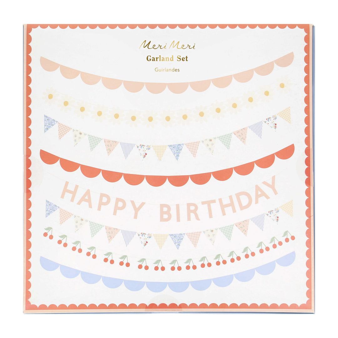 Patchwork Girlande (8 Reihen)