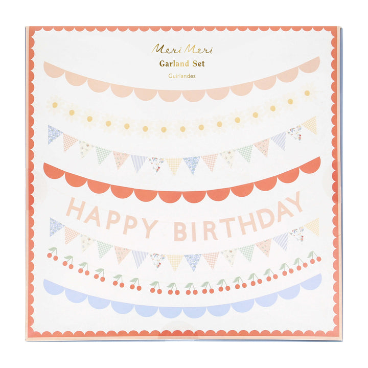 Patchwork Girlande (8 Reihen)