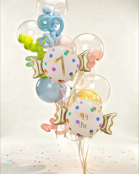 Candy Folienballon Zahl 1