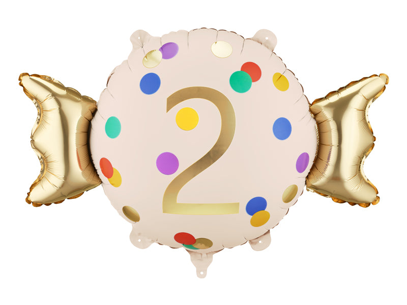 Candy Folienballon Zahl 2