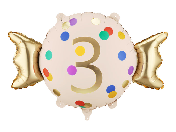 Candy Folienballon Zahl 3