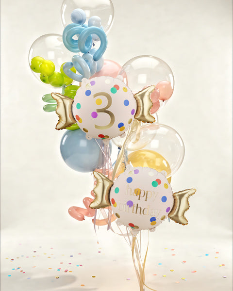 Candy Folienballon Zahl 3