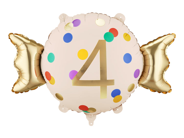 Candy Folienballon Zahl 4