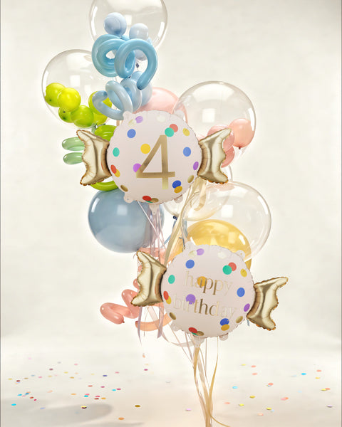 Candy Folienballon Zahl 4