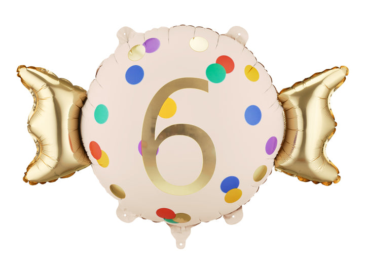 Candy Folienballon Zahl 6