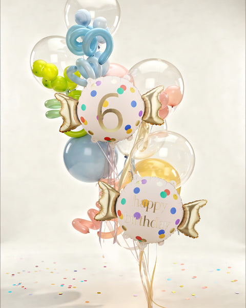Candy Folienballon Zahl 6