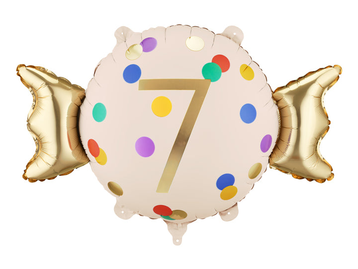 Candy Folienballon Zahl 7