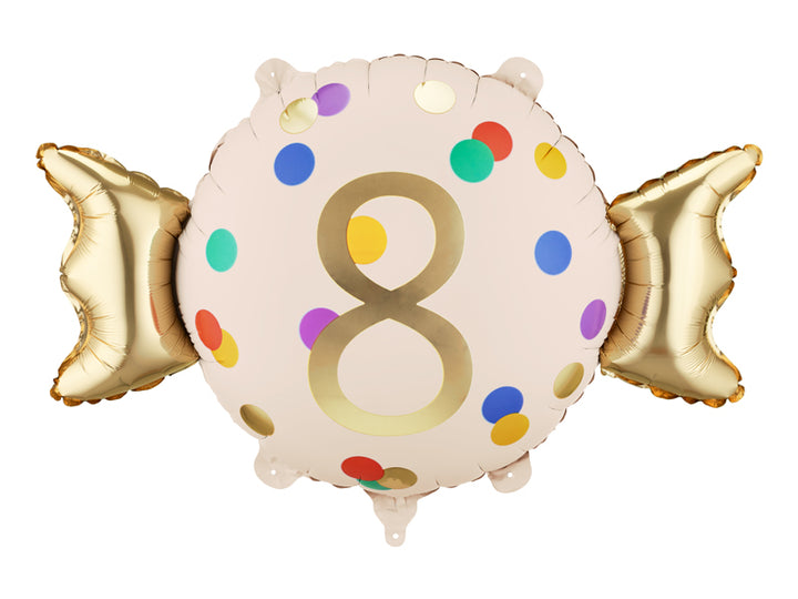Candy Folienballon Zahl 8