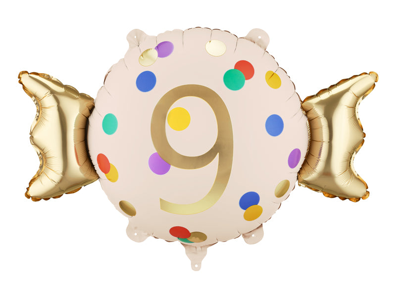 Candy Folienballon Zahl 9