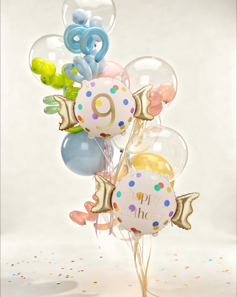 Candy Folienballon Zahl 9