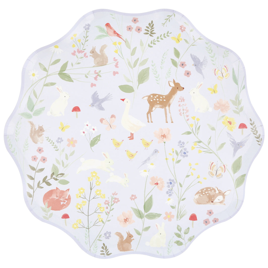 Tierkinder Pappteller gross