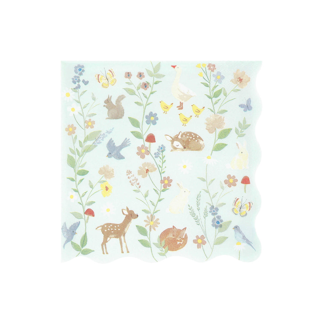 Tierkinder Servietten gross