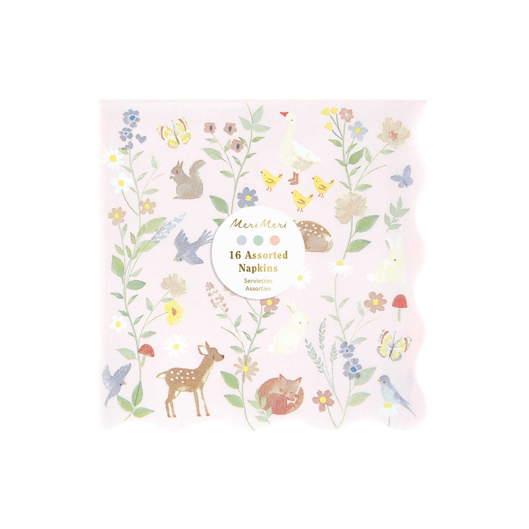 Tierkinder Servietten gross