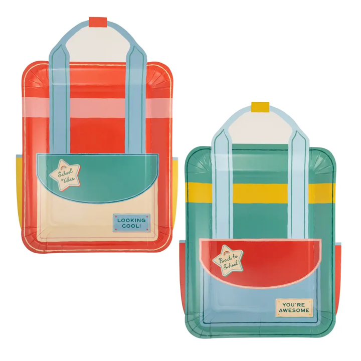 Schultasche Pappteller