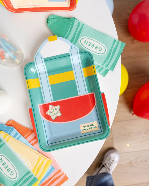 Schultasche Pappteller