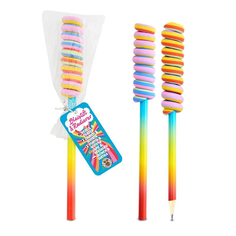 Lollipop Bleistift u. Radierer