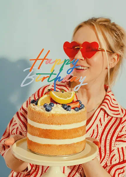 Happy Birthday Kuchendeko bunt