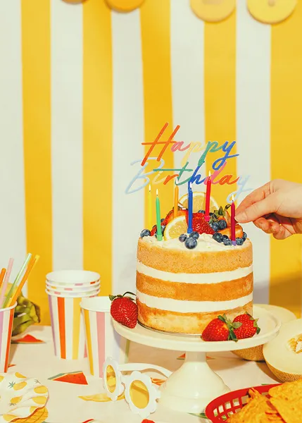Happy Birthday Kuchendeko bunt