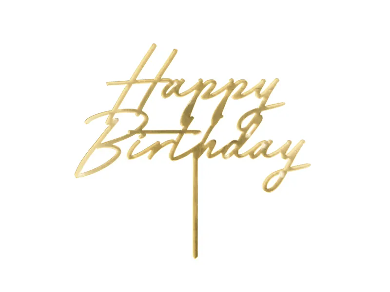 Happy Birthday Kuchendeko gold