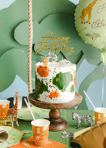 Happy Birthday Kuchendeko gold