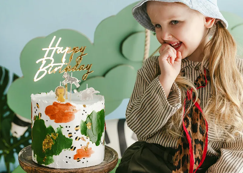 Happy Birthday Kuchendeko gold