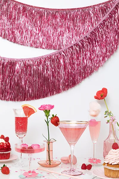 Fransengirlande pink