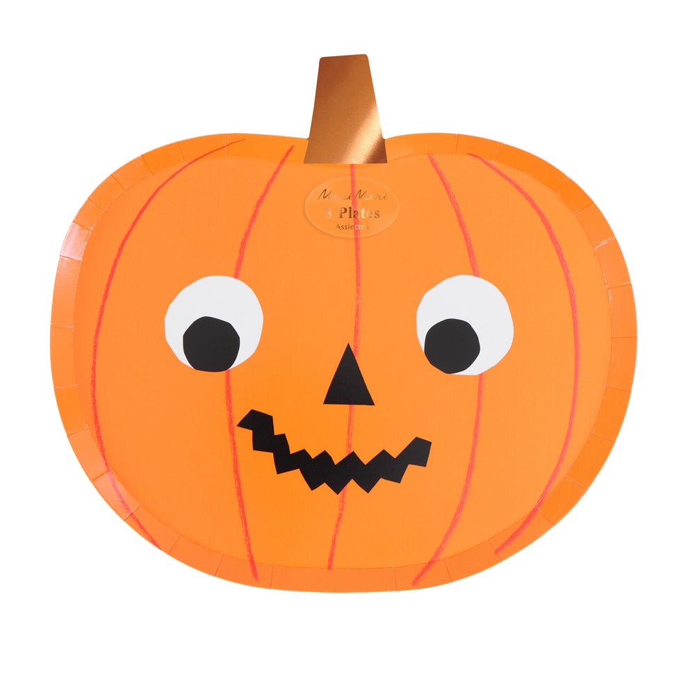 Halloween Kürbis Pappteller Meri Meri