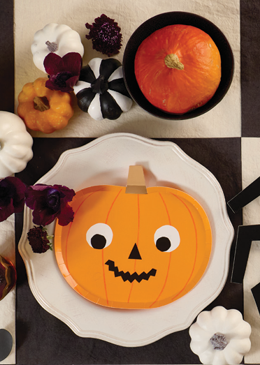 Halloween Kürbis Pappteller Meri Meri