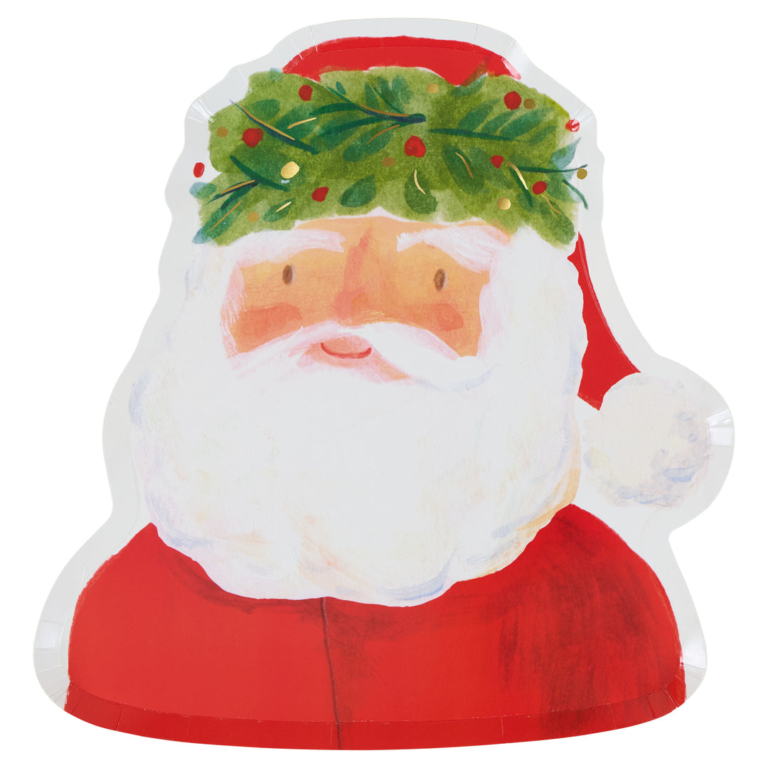 Happy Santa Figur Pappteller Meri Meri