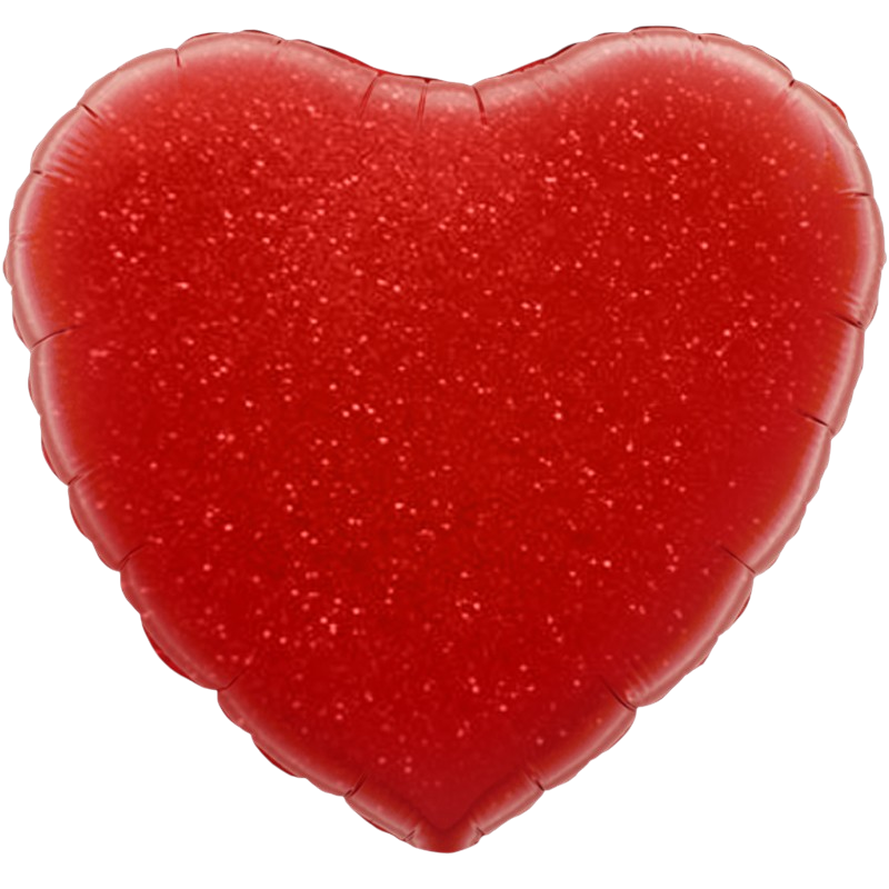 Folienballon Herz Glitzer rot