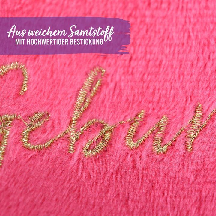 Geburtstagskrone mit Buttons - pink