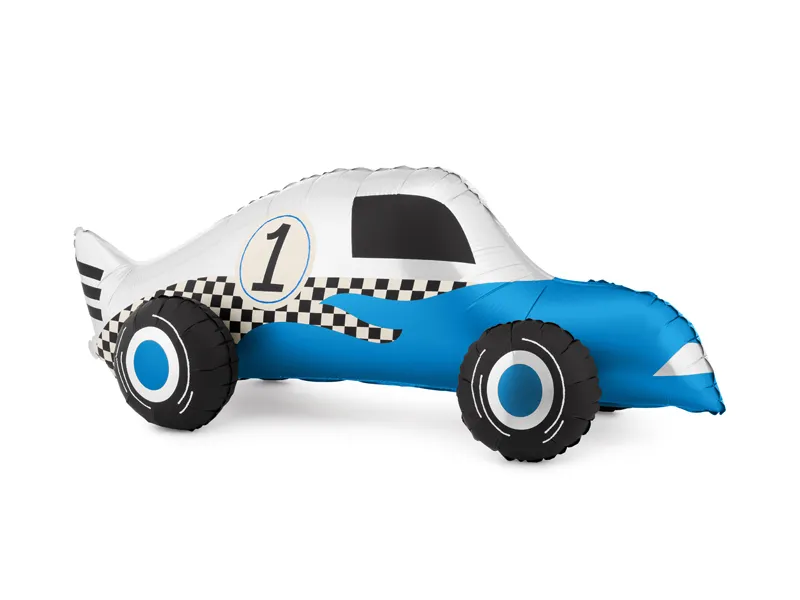 Rennwagen Folienballon blau
