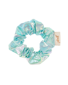 Scrunchy Mini Haarband blau metallic