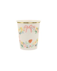 Elegant Floral Pappbecher