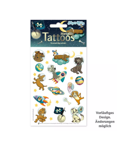 Metallic Tattoos Space Dogs